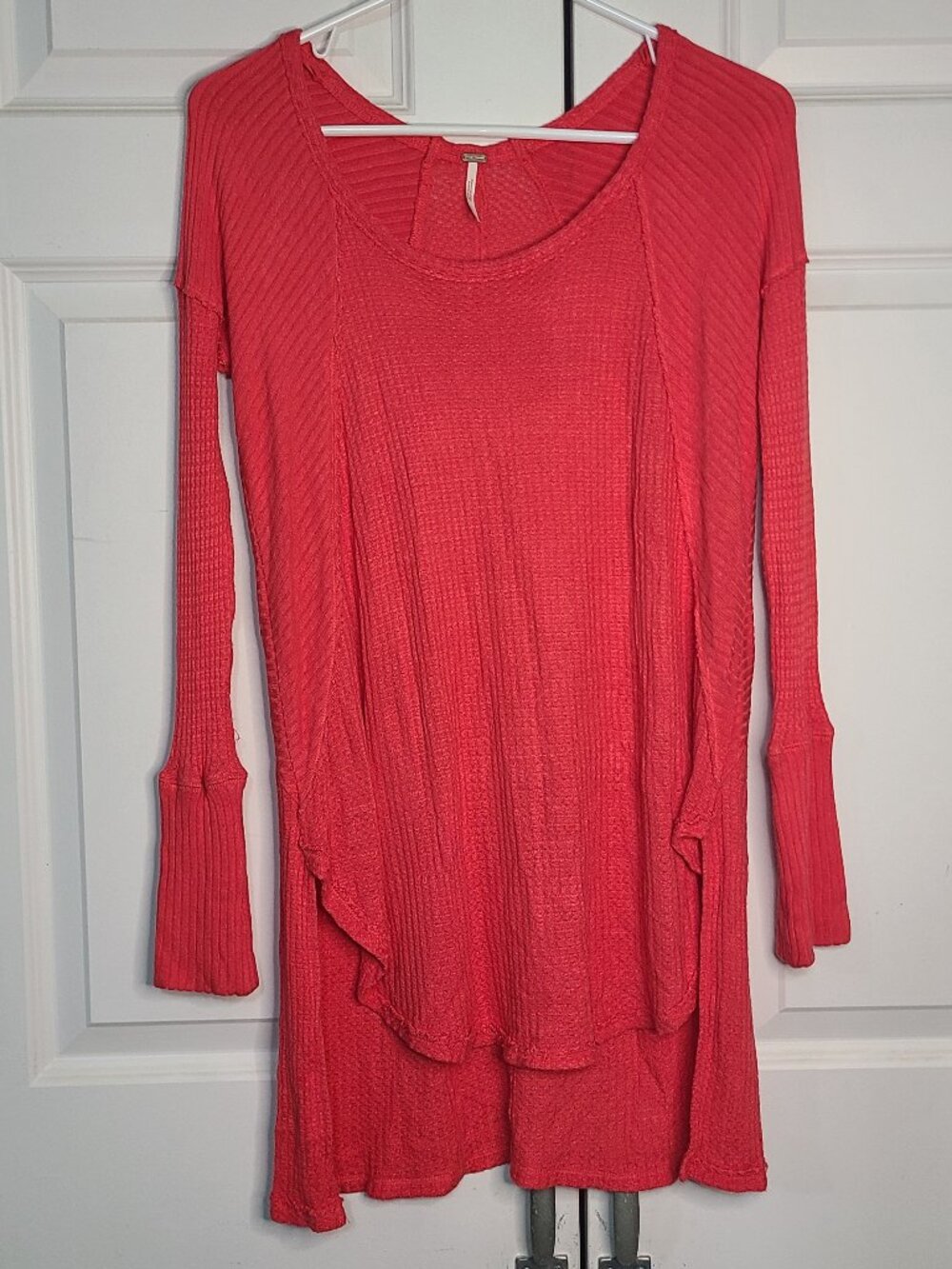 Free People We The Free Ventura Waffle Knit Thermal Tunic Top - Size Small